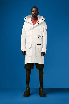Chamarras Canada Goose Hombre Mexico - Mogan Chubasquero Blancos KO9615830